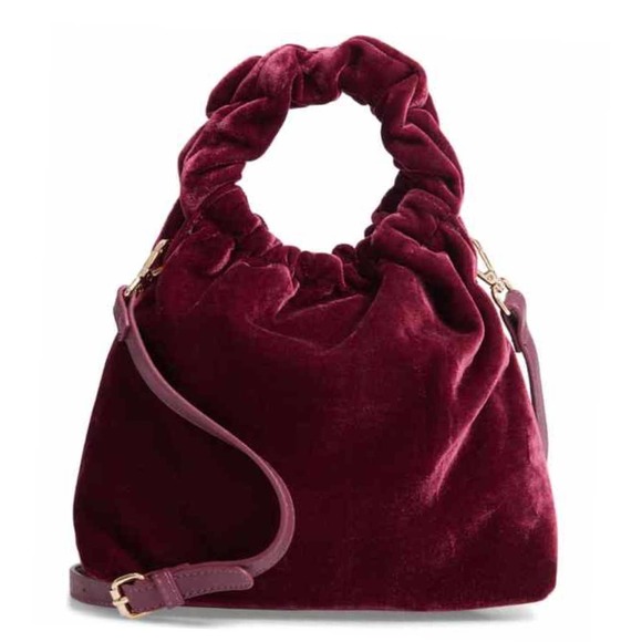 Sole Society Handbags - Sole Society NWOT Mini Tyll Velvet Tip Handle Bag